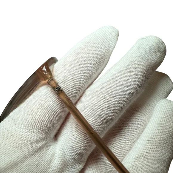 AUTHENTIC CHANEL Beige Frame Sunglasses with Brown Gradient Lenses - Picture 8 of 11